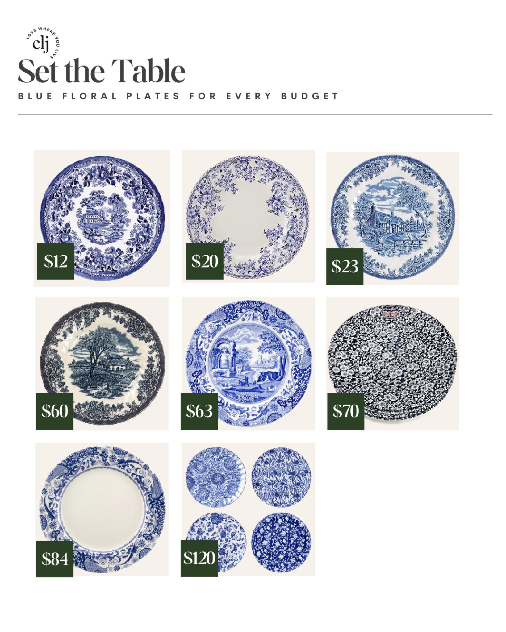 Blue floral dinner plates for every budget! Snag these for your holiday table ❄️

#LTKHoliday #LTKhome #LTKSeasonal