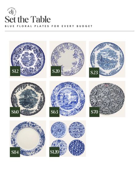 Blue floral dinner plates for every budget! Snag these for your holiday table ❄️

#LTKHoliday #LTKhome #LTKSeasonal
