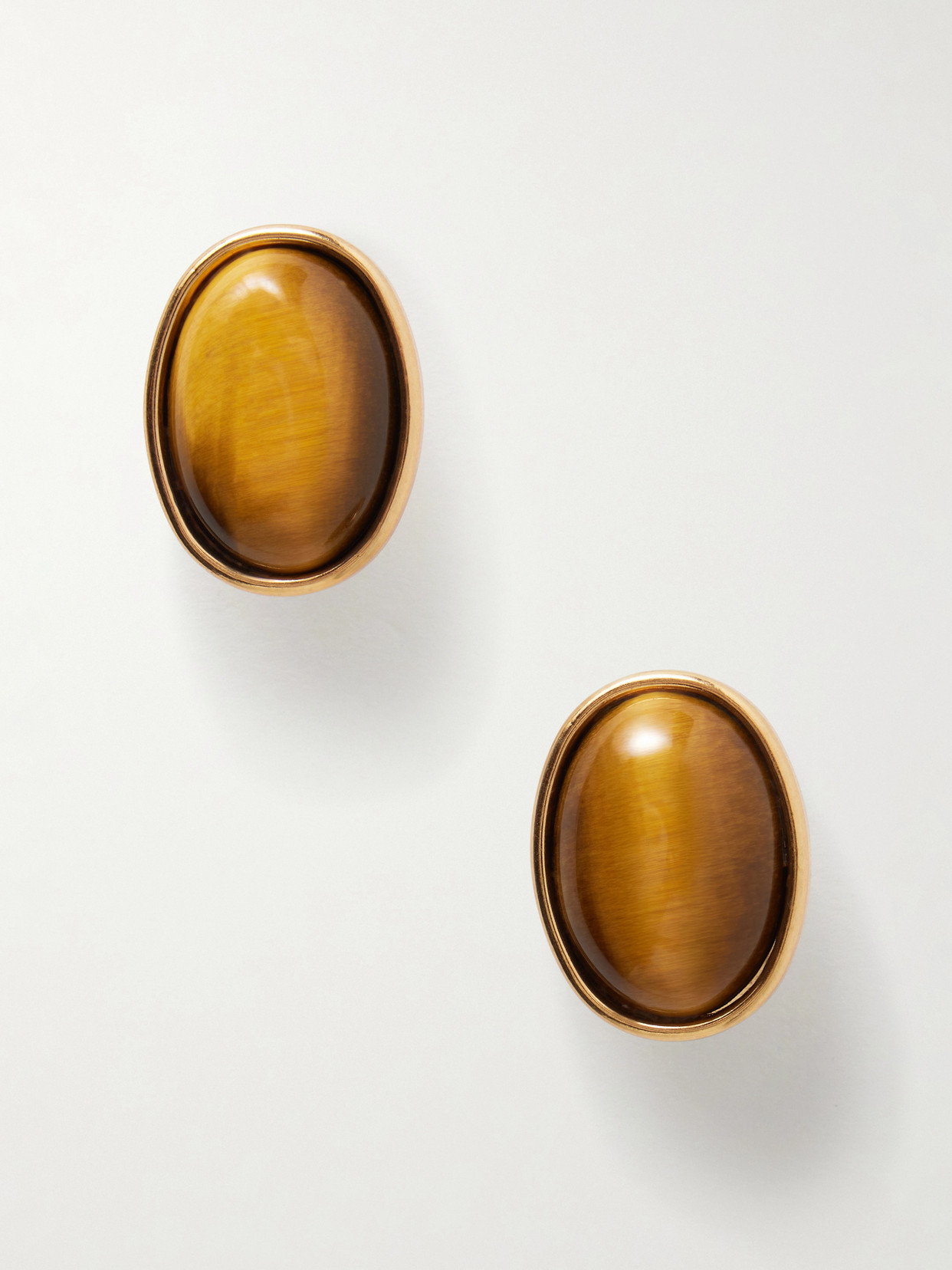 Jennifer Behr - Elaine Gold-tone Tiger's Eye Earrings - Brown | NET-A-PORTER (US)