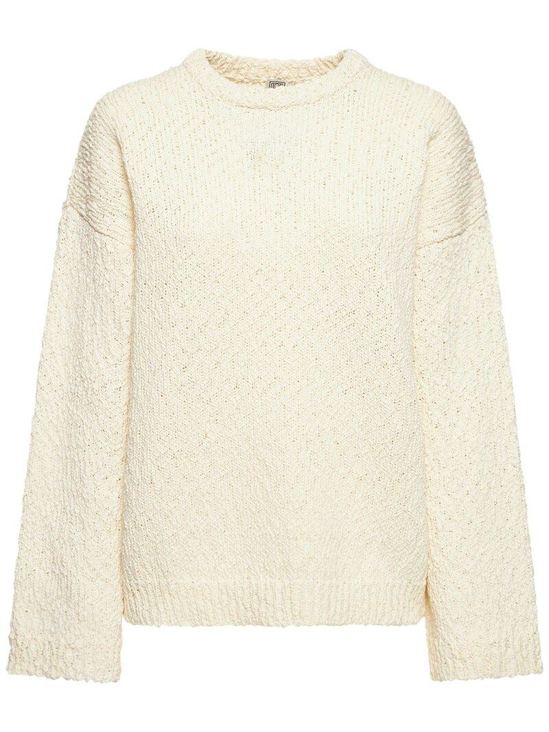 Textured cotton knit sweater | Luisaviaroma
