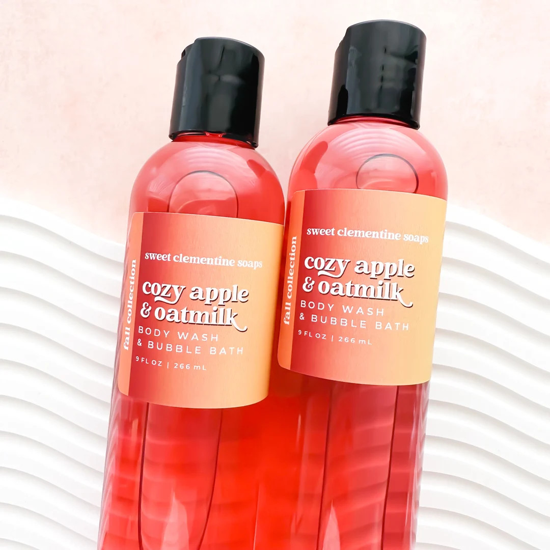 Apple and Oatmilk Body Wash Shower Gel Bubble Bath Liquid - Etsy | Etsy (US)