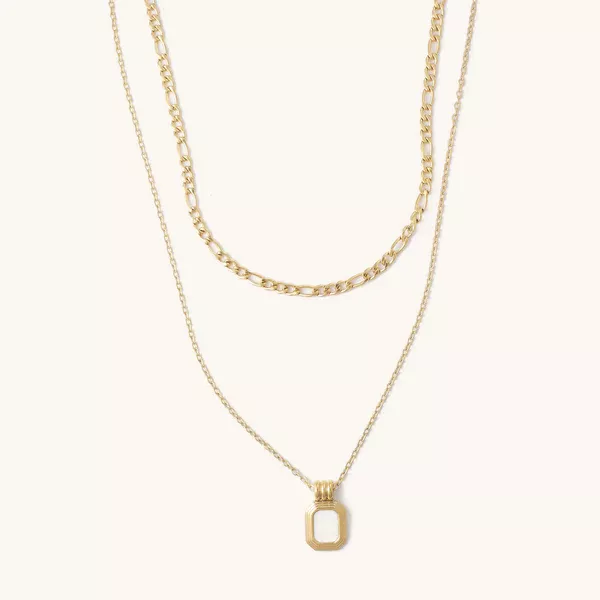 White Shell Double Chain Necklace curated on LTK