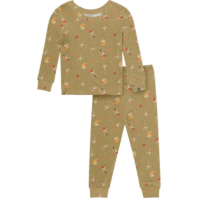 Modern Moments by Gerber Gender Neutral Tight Fitting Halloween Pajama Set, 2-Piece, Sizes 6 - 12 | Walmart (US)