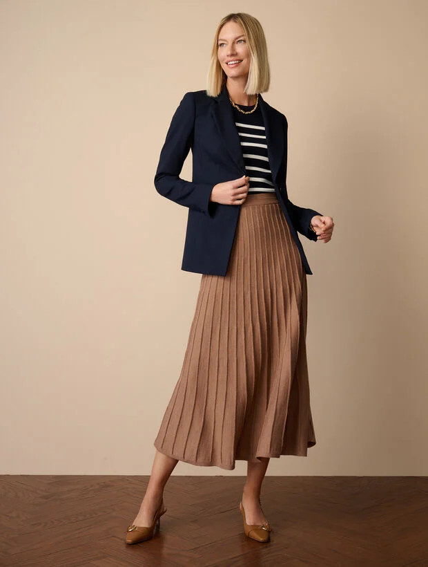 Pleated Fit & Flare Skirt | Talbots