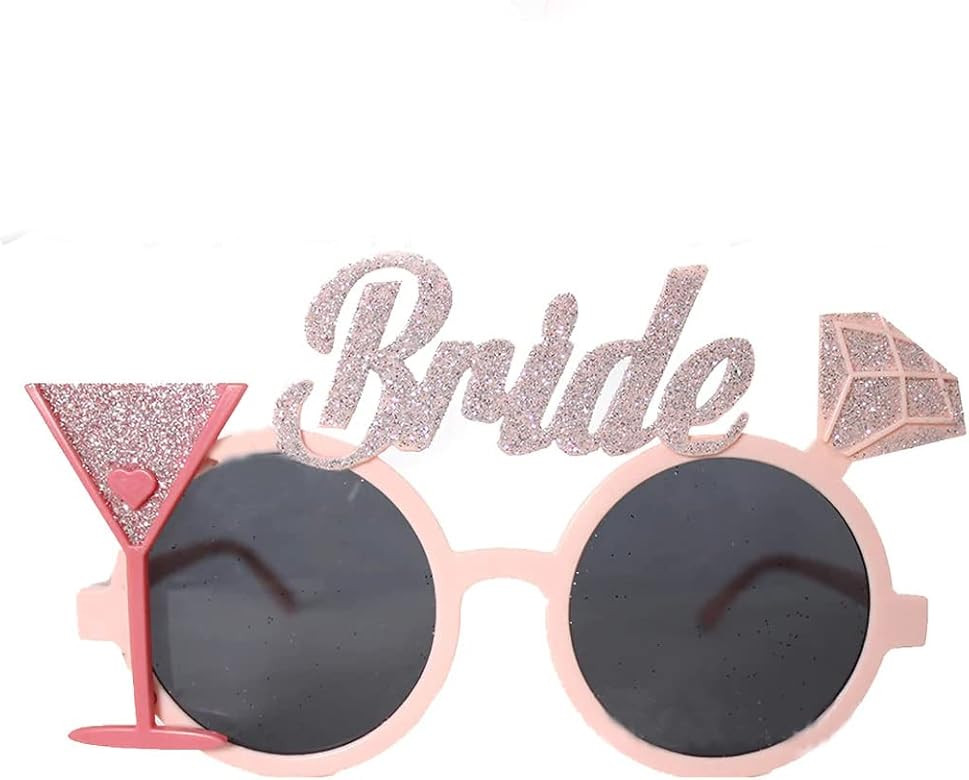Bride to Be Glasses, Bachelorette Party Decorations Bridal Shower Decorations Wedding Shower Deco... | Amazon (US)