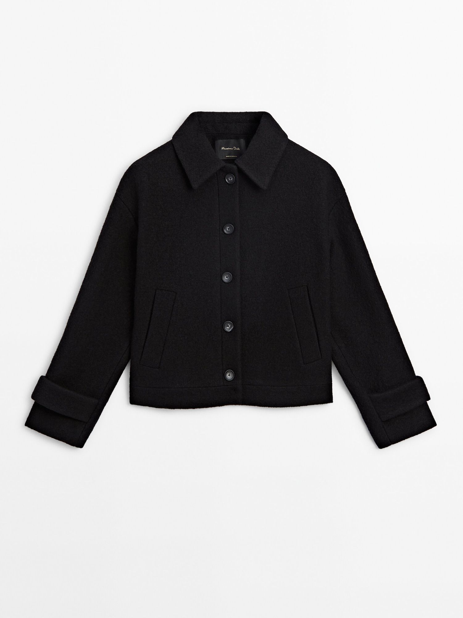 100% wool jacket with buttons | Massimo Dutti (US)