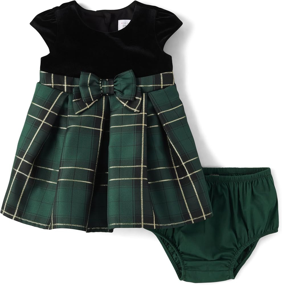 The Children's Place Baby Girls' and Newborn Holiday Dress       
Material: Polyester, Spandex 

... | Amazon (US)