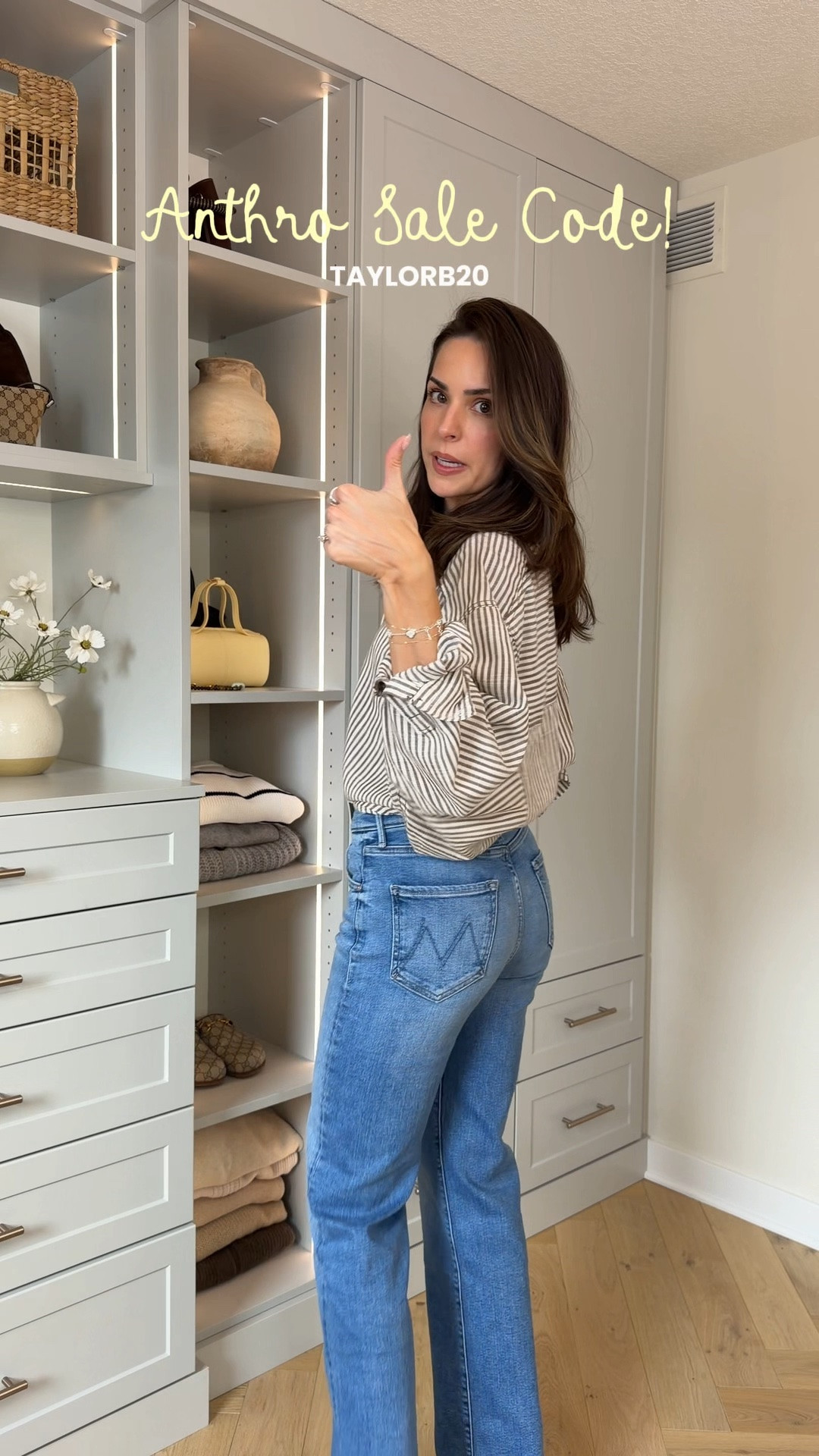 Anthropologie code!!! TaylorB20 for 20% off orders $100+ through Sunday! 🩷 

Mother jeans: tts, size up if between 
AGOLDE shorts: tts (26) 
Pistola white jeans: tts, size down if between as they have a relaxed fit (26) 
Stripe shirt: tts (S)
Stripe sweater: tts (S)
Halter top: sized down (XS)
Tube top: sized down (XS) 
Belt: tts (S)
Hoodie: tts (S) 
White tank: tts (S)
Denim drawstring shorts: tts for a relaxed fit, size down if between sizes or want more fitted/higher waist fit (S)
Jelly flip flops: tts, size up for half sizes

#LTKSaleAlert #LTKMothersDay #LTKootd