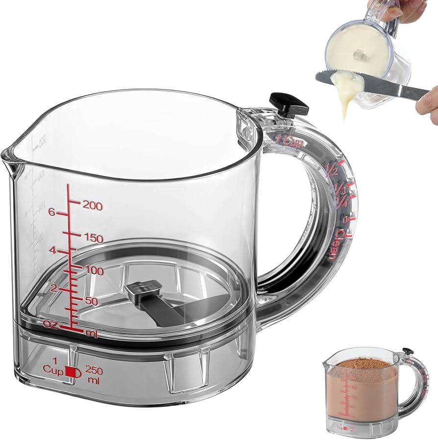 4-in-1 Adjustable Measuring Cup, Multi-Functional Kitchen Tool with Push-Button, with Adjustable ... | Amazon (US)