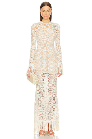 Bronx and Banco Crochet Maxi Dress in Cream from Revolve.com | Revolve Clothing (Global)