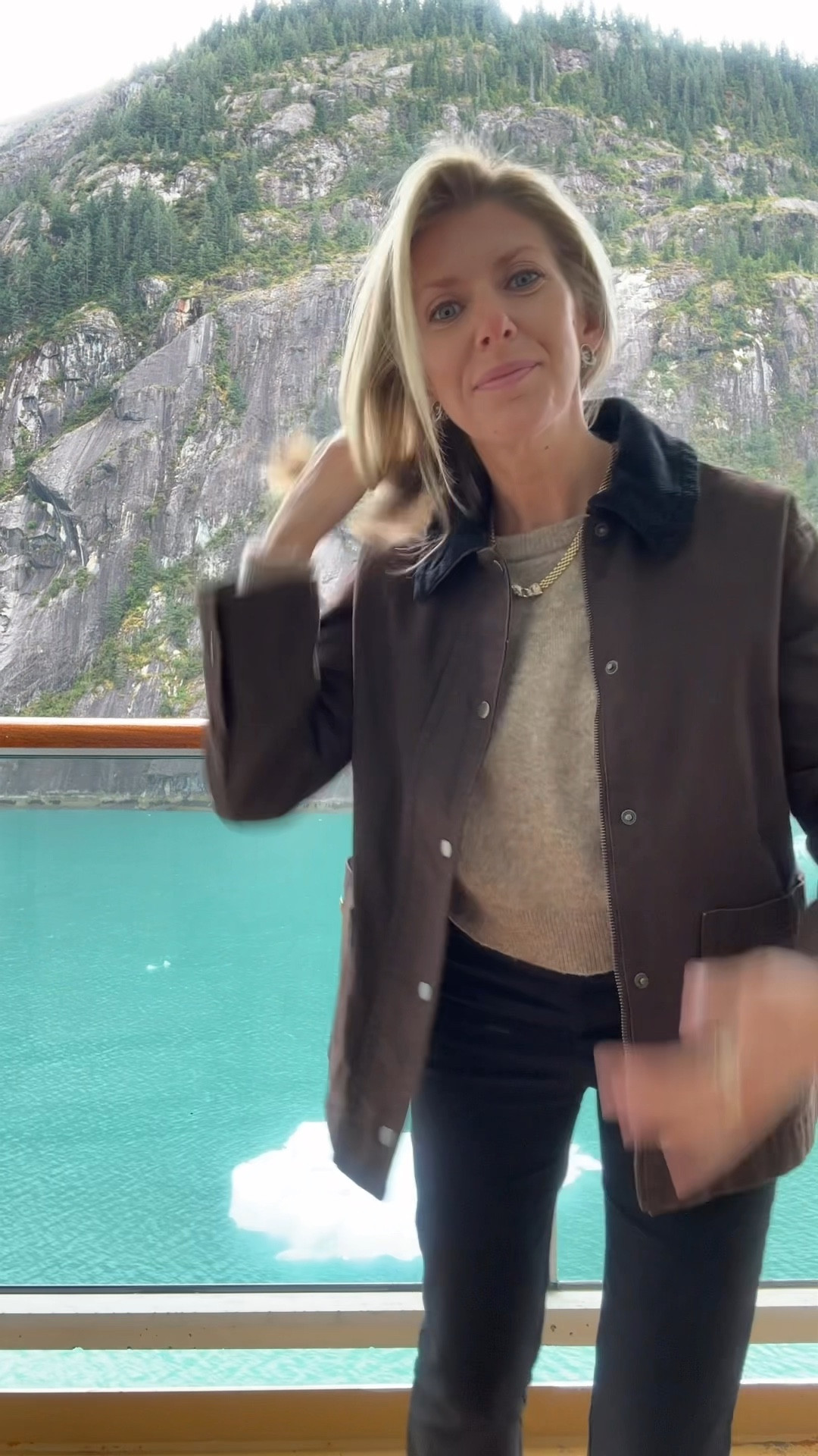 Casual outfit at sea

Barn jacket
Sweater
Black pants
Find Jewelry
Gold necklace
Diamond ring
Brown Fall outfit
Alaska cruise
Alaskan
Suede shoes heels
Mules slingbacks

#LTKFindsUnder100 #LTKStyleTip #LTKWorkwear