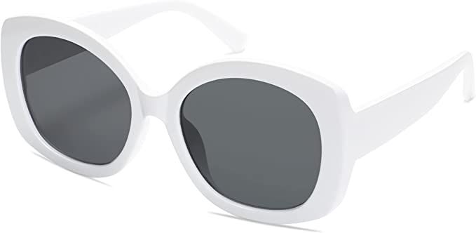 SOJOS Trendy Round Sunglasses Womens,Retro Oversized Square Stylish Shades Large Sunnies For Wome... | Amazon (US)