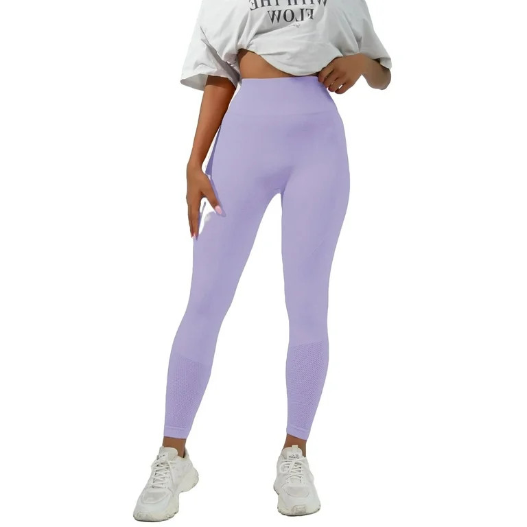 Women's Plain Lilac Purple Sports Leggings M (6) | Walmart (US)