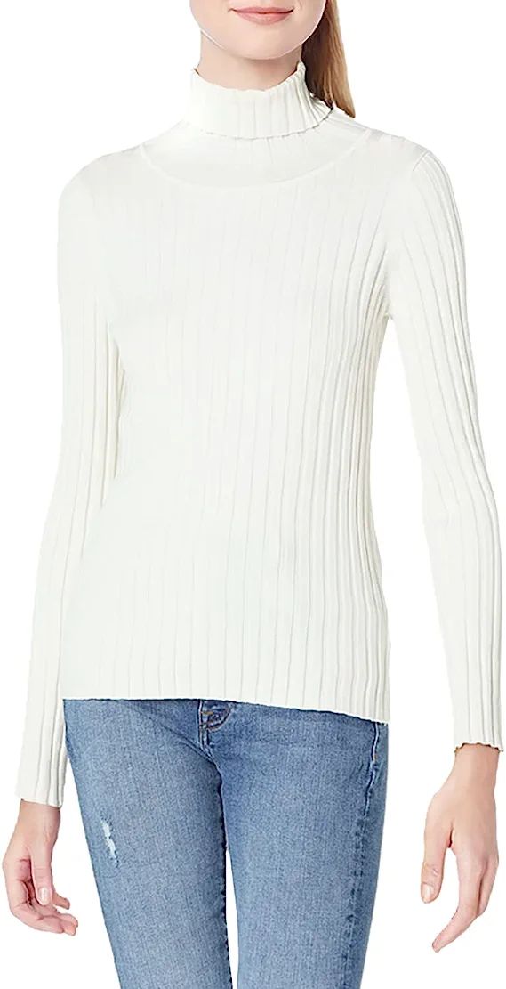 The Drop Women's Amy Fitted Turtleneck Ribbed Sweater | Amazon (US)