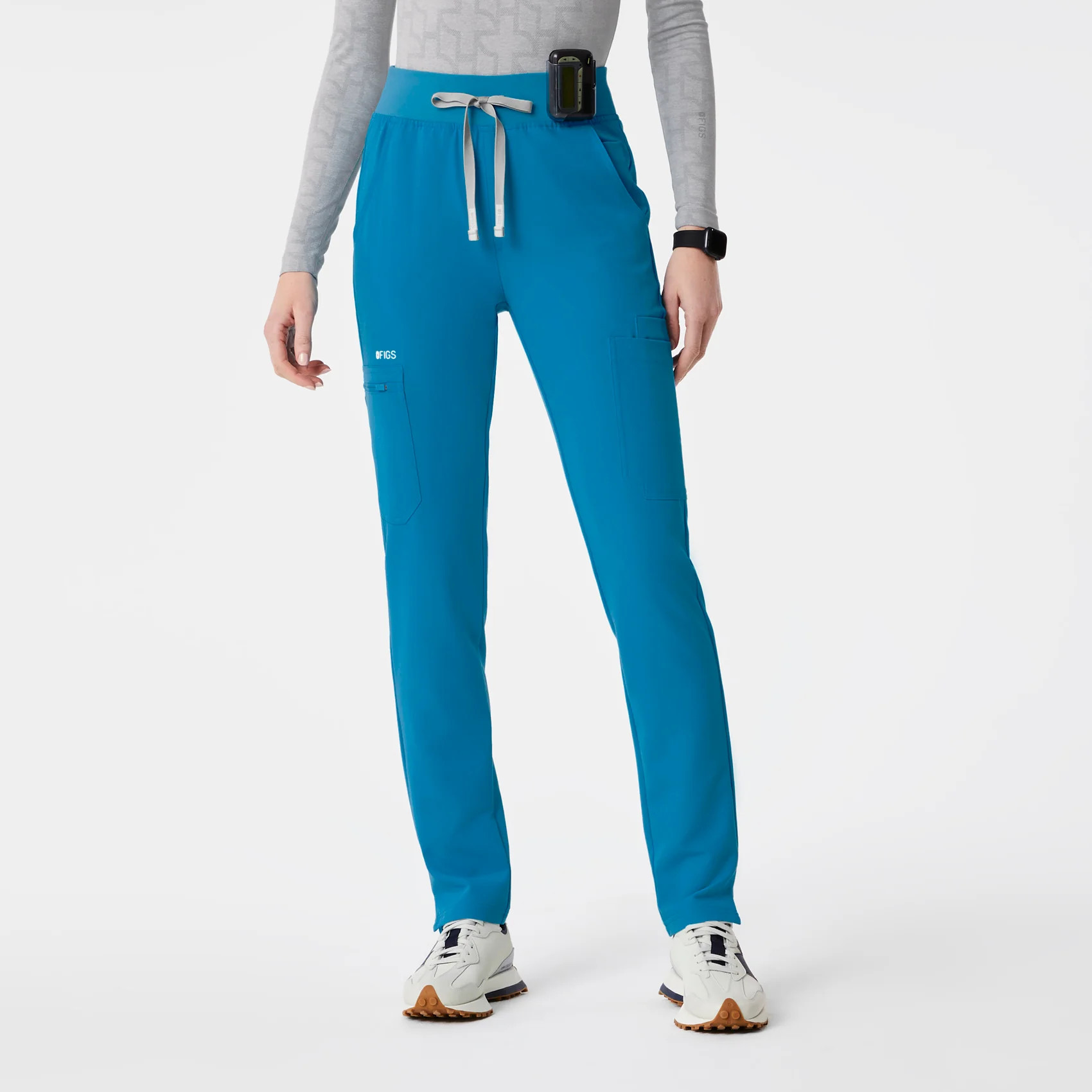 Women’s High Waisted Yola Skinny Scrub Pants™ - Extreme Blue · FIGS | FIGS