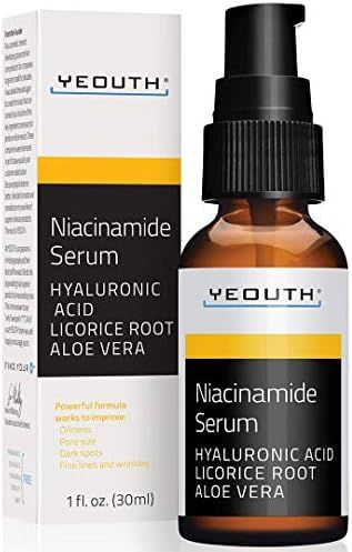 Niacinamide Facial Serum 10% by YEOUTH, with Hyaluronic Acid, Green Tea, Licorice Root Extract, V... | Amazon (US)