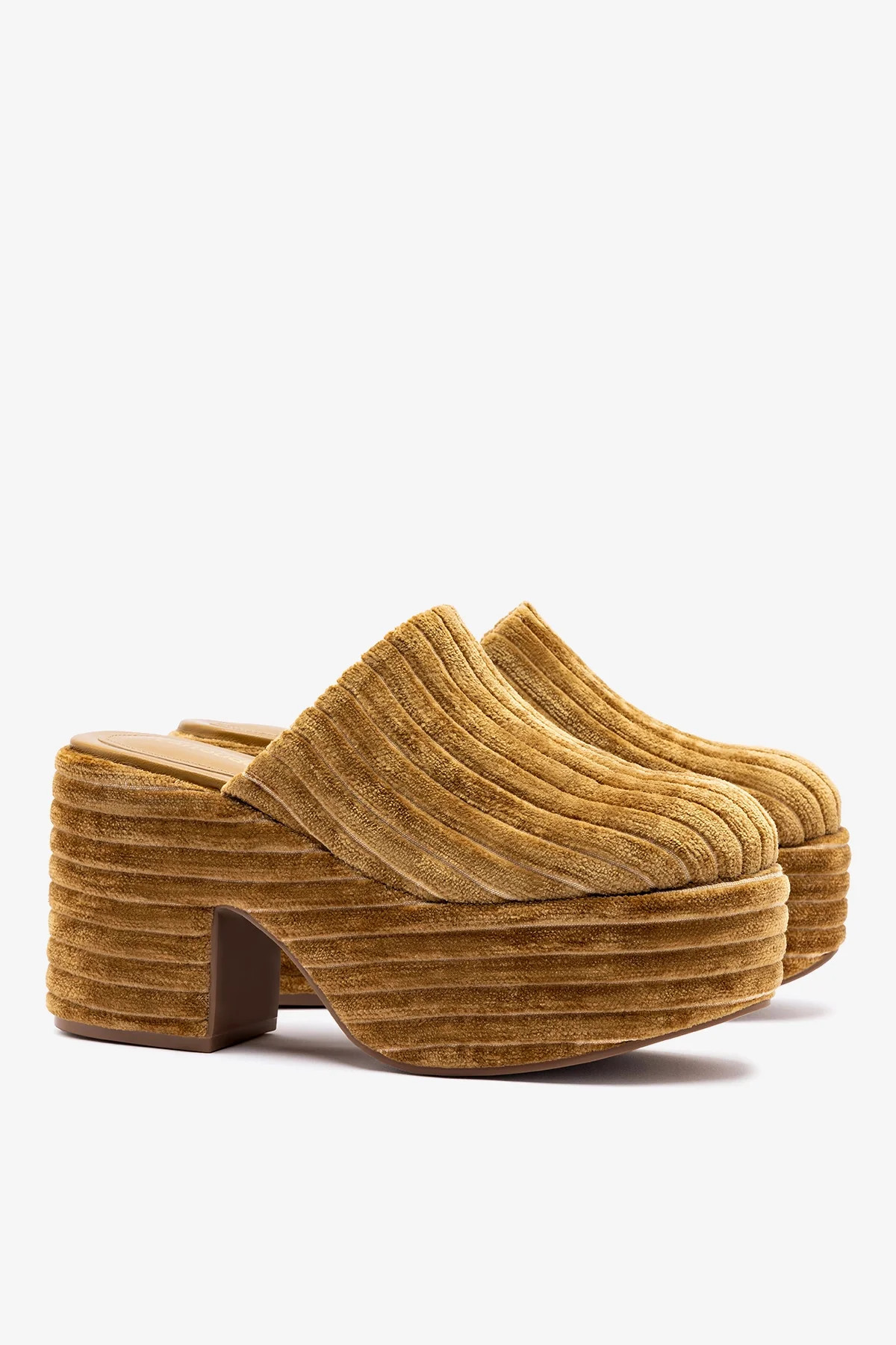 Miso Platform Clog In Latte Velvet | Larroude