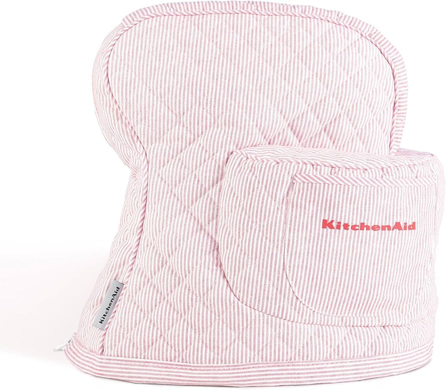 KITCHENAID Fitted Tilt-Head Stand Mixer Cover with Storage Pocket, Quilted 100% Cotton,14.4"x18"x... | Amazon (US)