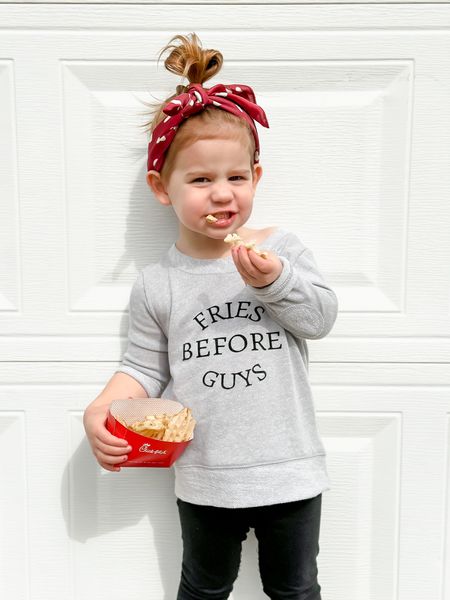 Fries Before Guys Girls Sweatshirt

Toddler girl style / Valentine’s Day outfit / girls pullover 

#LTKkids