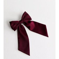 Burgundy Satin Bow Hair Slide New Look | New Look (UK)