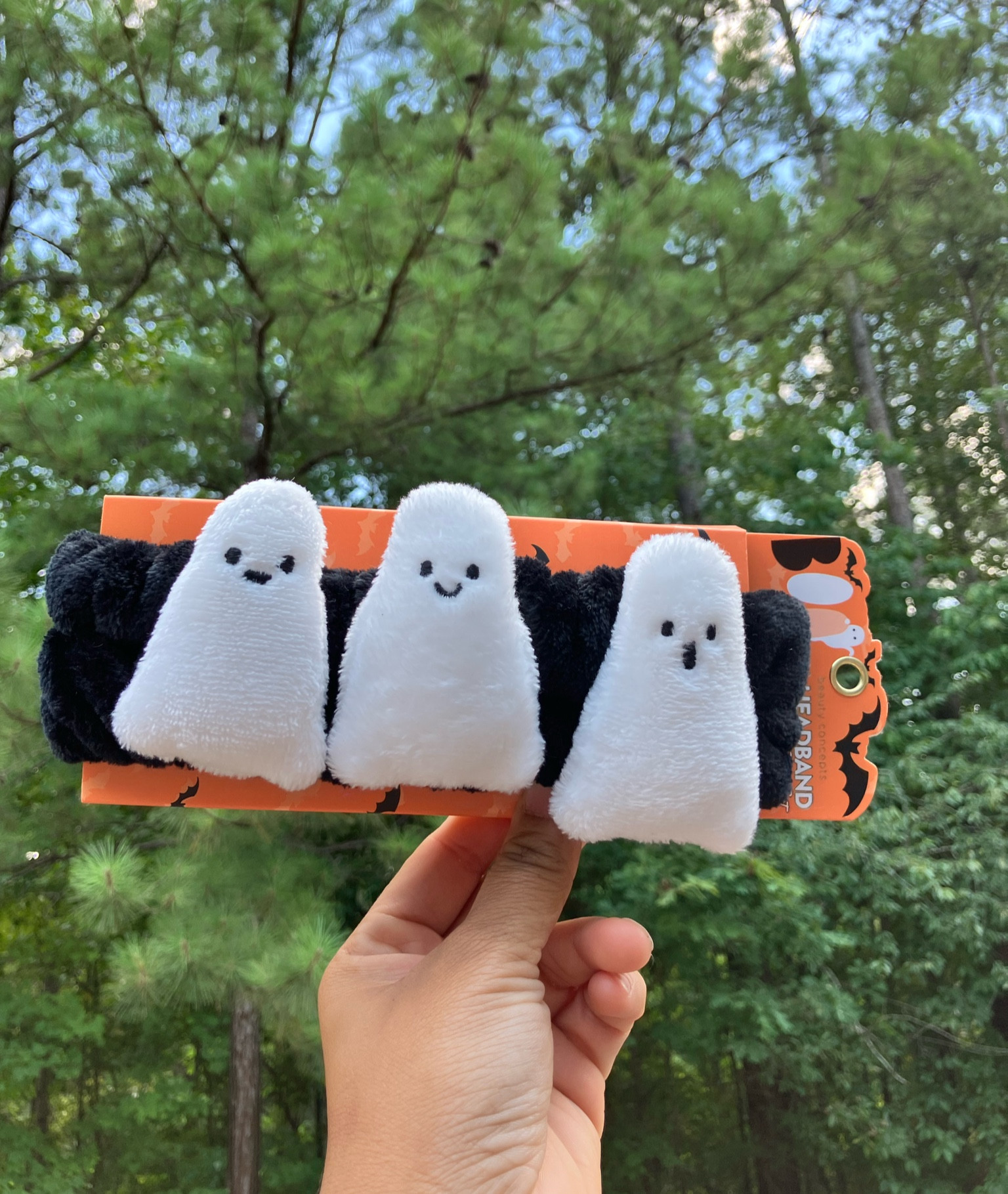 Boo-tiful Halloween Spa Headband with black band and 3 Little Ghosts #halloween2024 #hairaccessories #spaday

#LTKSeasonal #LTKBeauty #LTKStyleTip