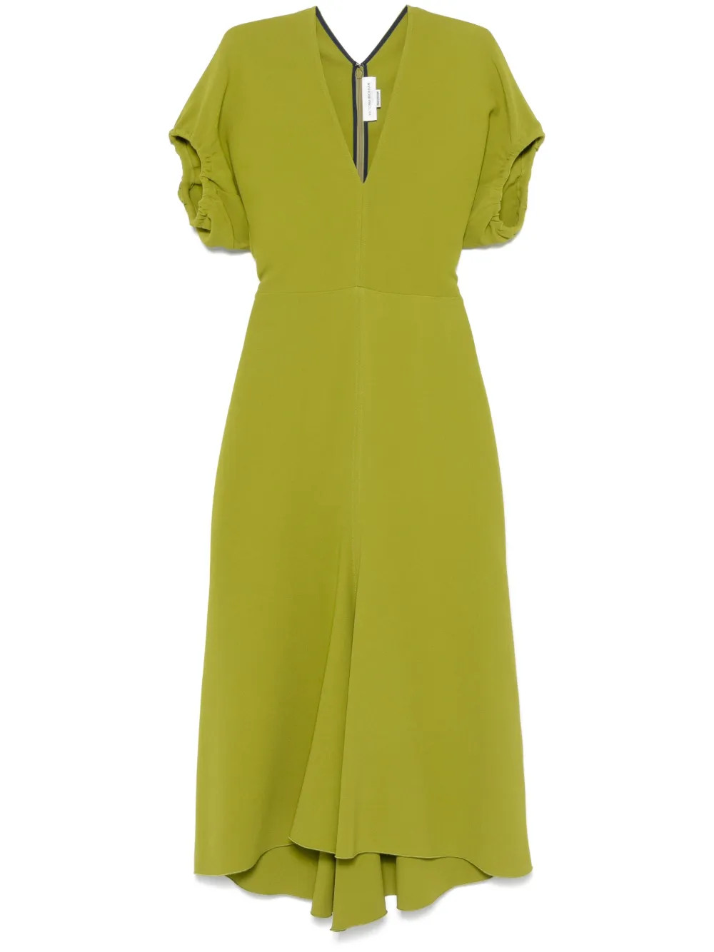 Victoria Beckham Crepe Midi Dress | Green | FARFETCH | Farfetch Global