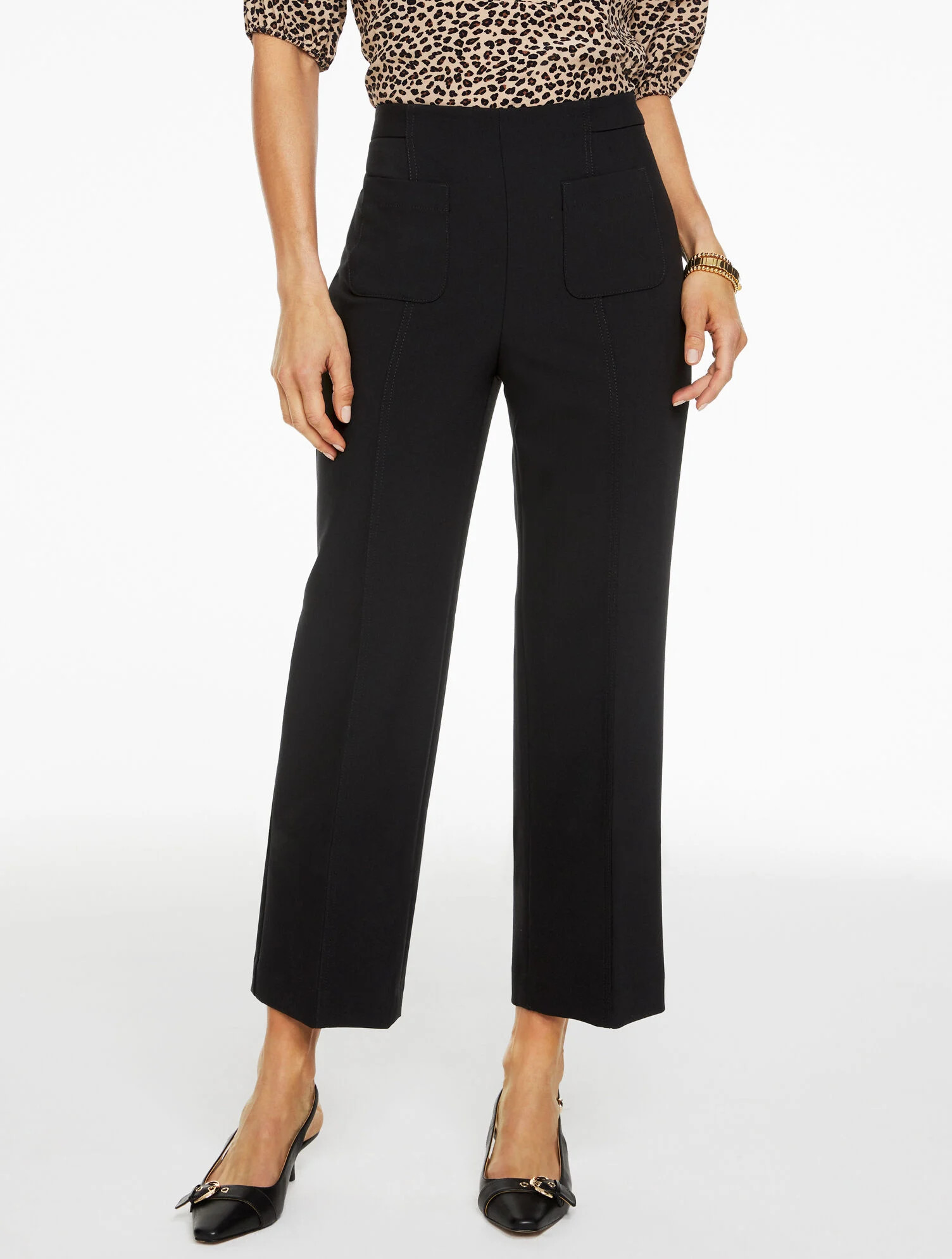 Slim Wide Ankle Twill Pants | Talbots