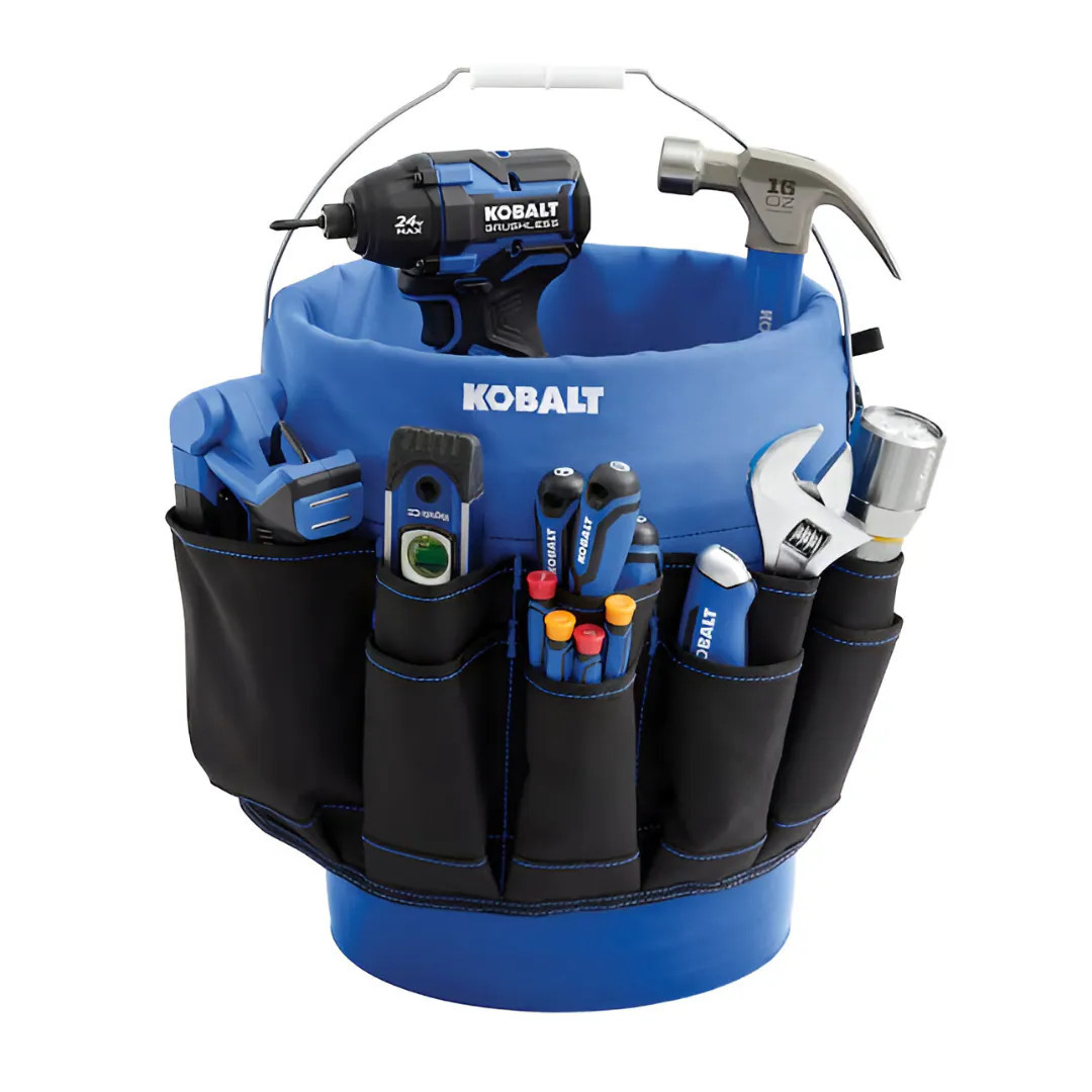 Kobalt Blue Polyester 18-in W x 12-in L 5-gallon bucket organizer | KB-85 | Lowe's