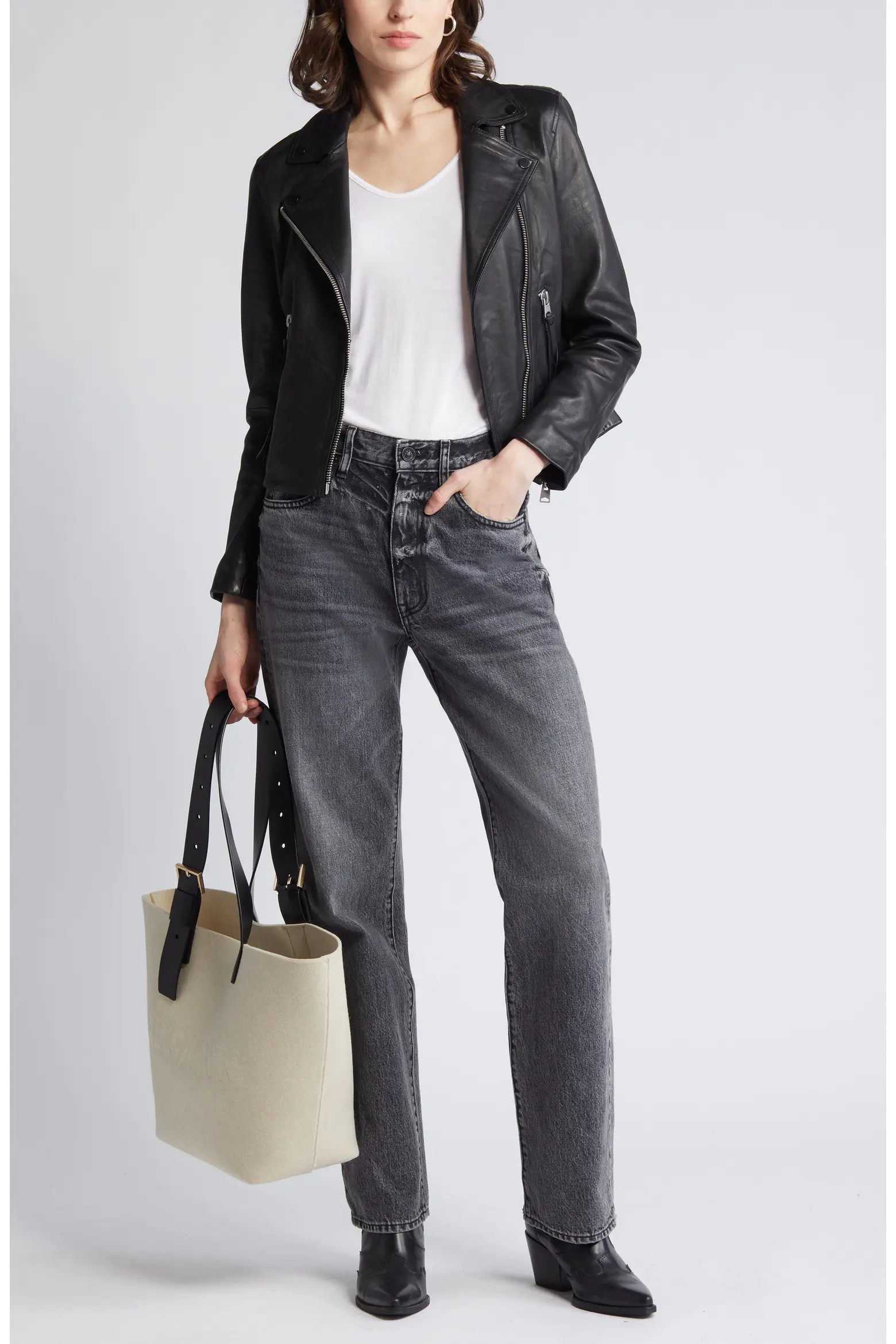 Dalby Leather Biker Jacket (Women) | Nordstrom | Nordstrom