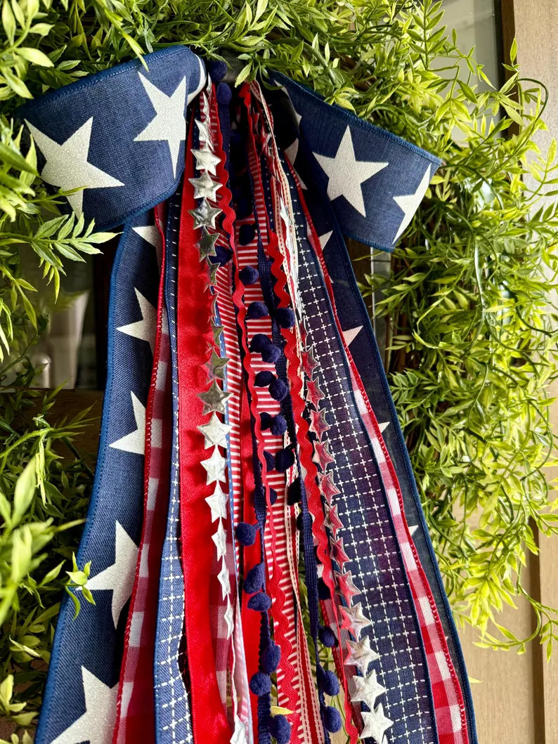 4th of July Ribbon Bundle With a Bow - Etsy | Etsy (US)