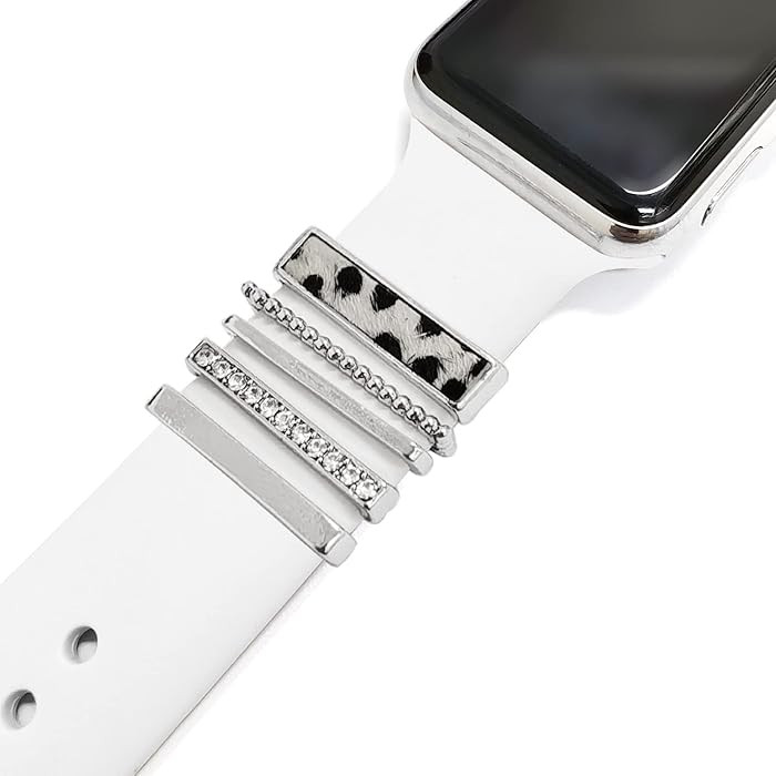 5Pcs Charms for Apple Watch band 41mm 45mm 40mm 44mm 38mm 42mm 46mm 49mm Women,Diamond+Metal Jewe... | Amazon (US)
