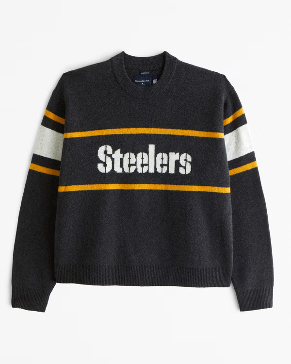 Men's Pittsburgh Steelers Crew Sweater | Men's Tops | Abercrombie.com | Abercrombie & Fitch (US)