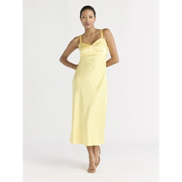 Sofia by Sofia Vergara Women's Bias Slip Dress, Above Ankle Length, Sizes XS-XXXL | Walmart (US)