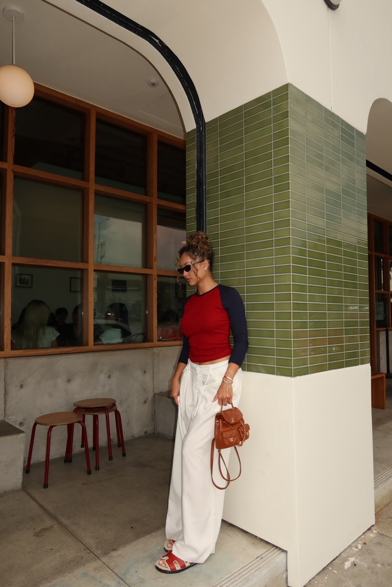 top: los angeles apparel (small) pants: myra swim (medium - sized up for low rise) shoes: hermes sunglasses: miu miu bag: chanel

#LTKU #LTKootd #LTKgrwm