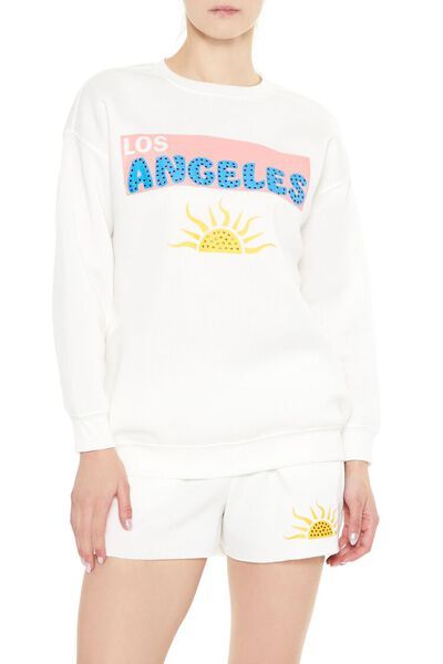Rhinestone Los Angeles Pullover | Forever 21