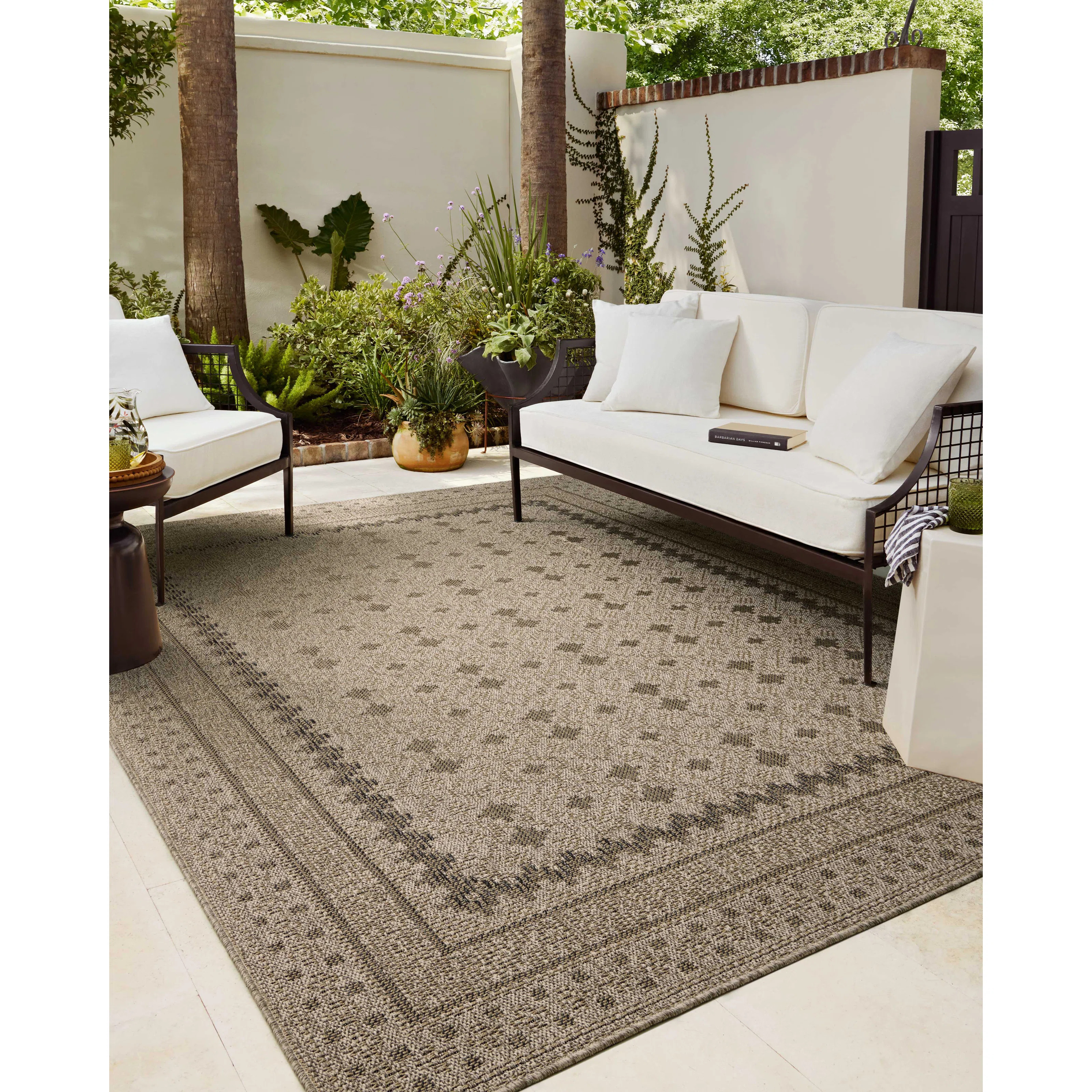 Chris Loves Julia x Loloi Providence Charcoal / Dove Indoor/Outdoor Area Rug | Wayfair North America