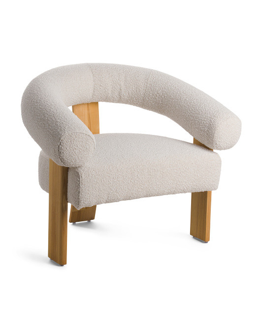 Sherpa Curved Back Wishbone Chair | TJ Maxx