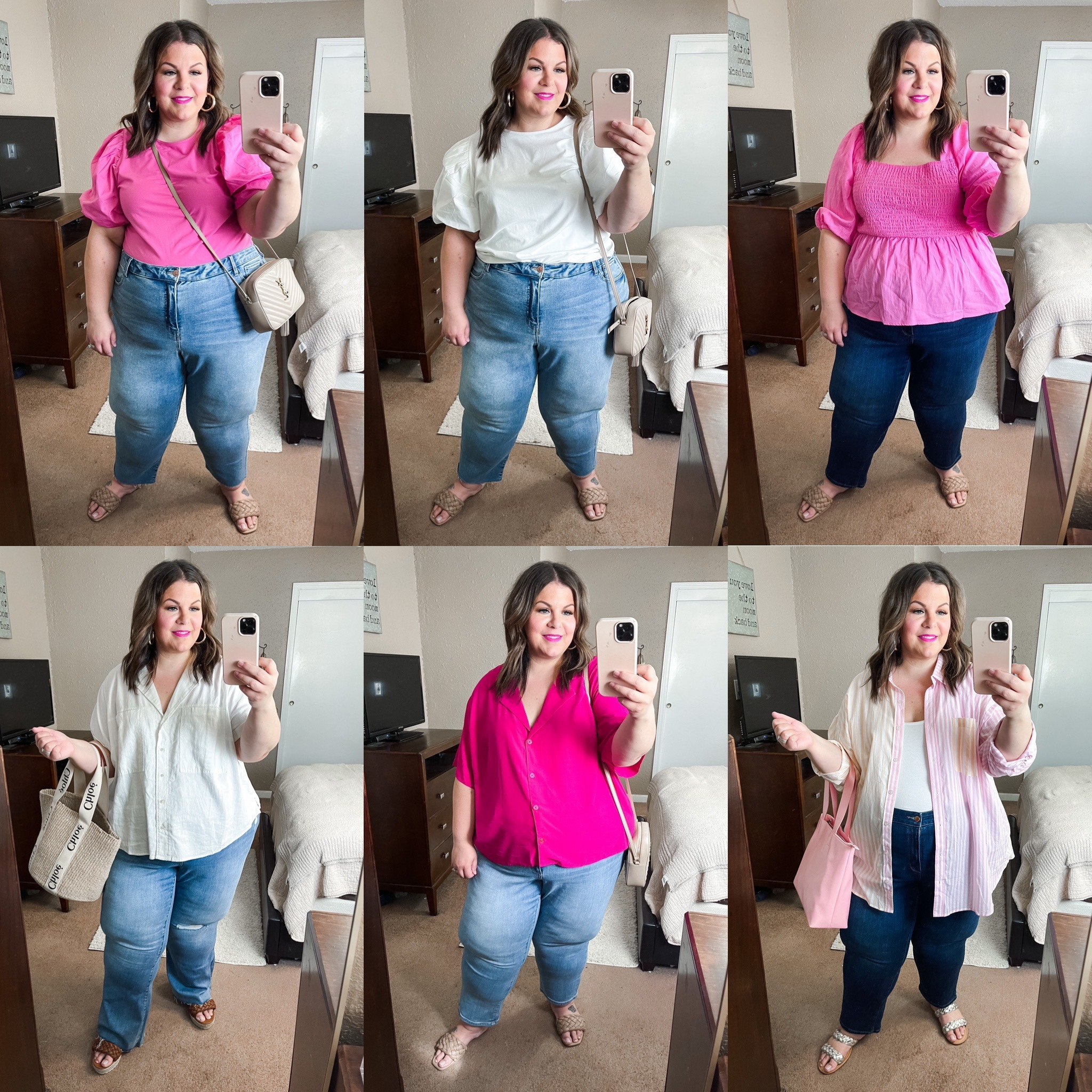 Plus size spring outfits from Target! 
Tops, top row L to R: XXL, 2X, 2X
Tops, bottom row L to R: all 3X
Striped button up runs big
Wearing all jeans in size 26
5’7 for height reference 
plus size jeans, plus size spring top, plus size casual outfit, plus size Target haul

#LTKcurves #LTKunder50 #LTKFind