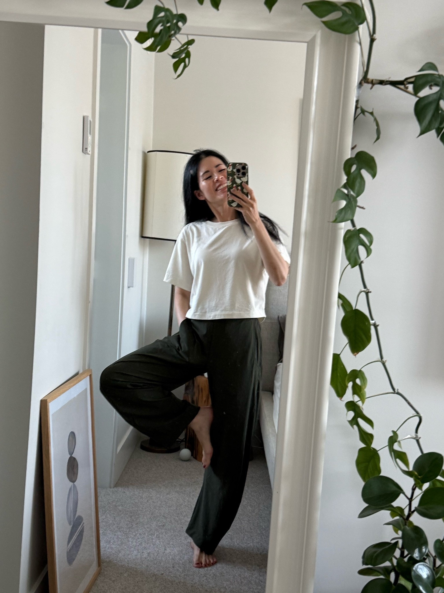 Pants: verdant colorway. In regular length size 4. Sized up to 4 and it’s the right decision 
Tee: old lulu. Linked similar.

#LTKcanada #LTKfall #LTKpetite