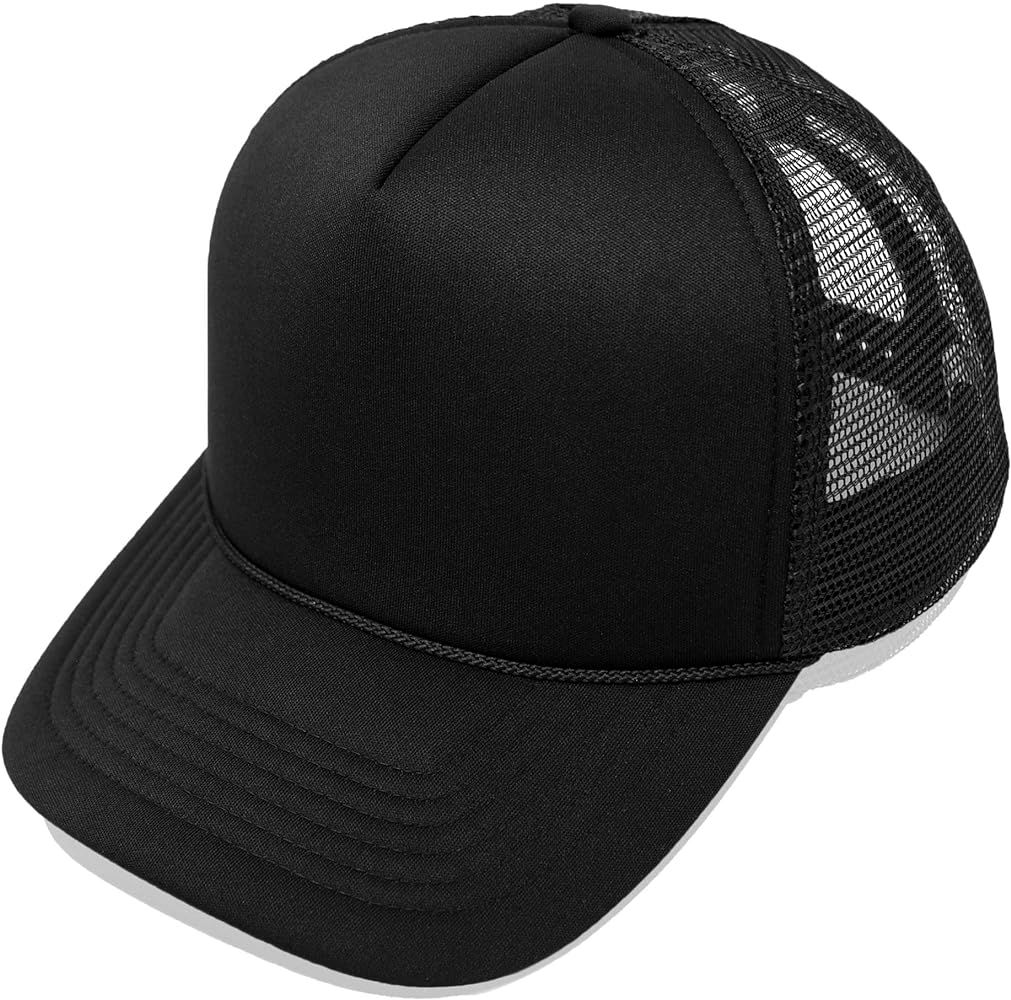 Plain Trucker Hat in Black | Amazon (US)