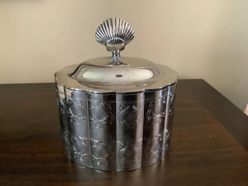 Silver Plate Trinket Box Scalloped Jewelry Box - Etsy | Etsy (US)