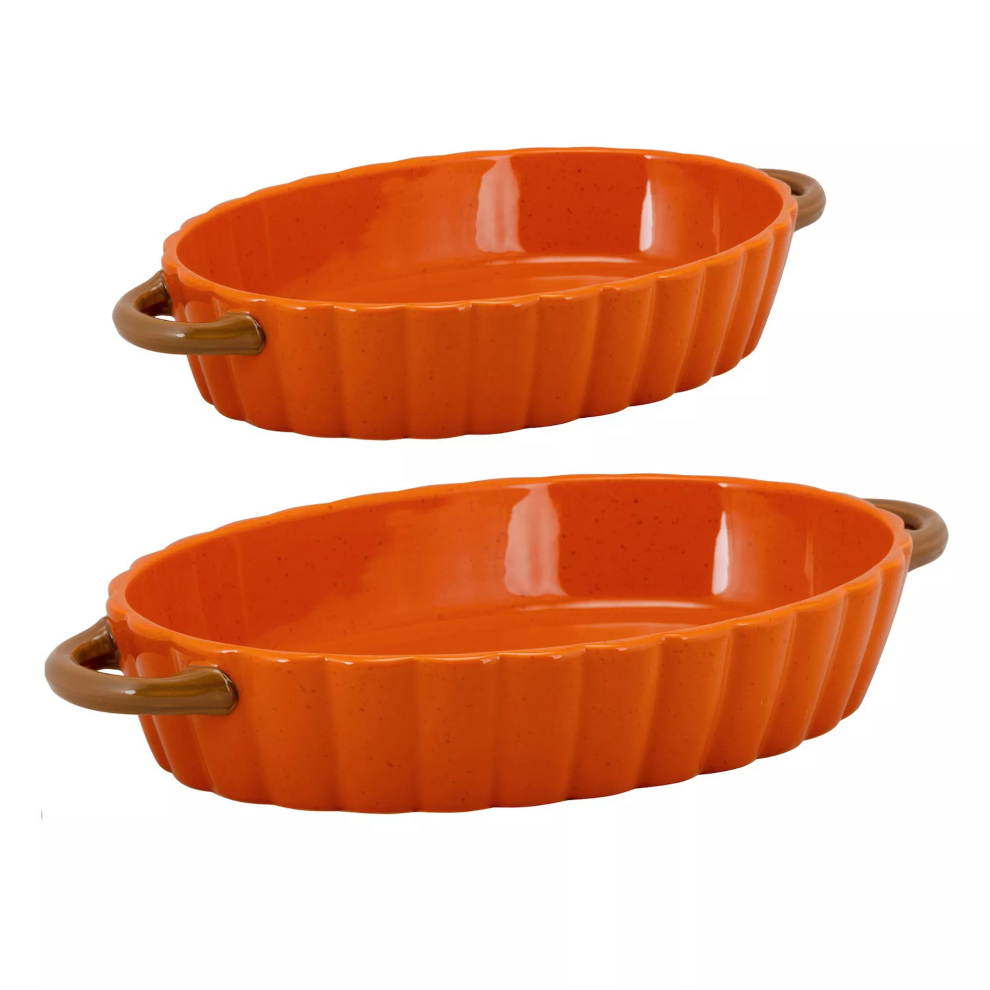 10 Strawberry Street Oval Pumpkin 2-pc. Stoneware Baker Set | Kohl's