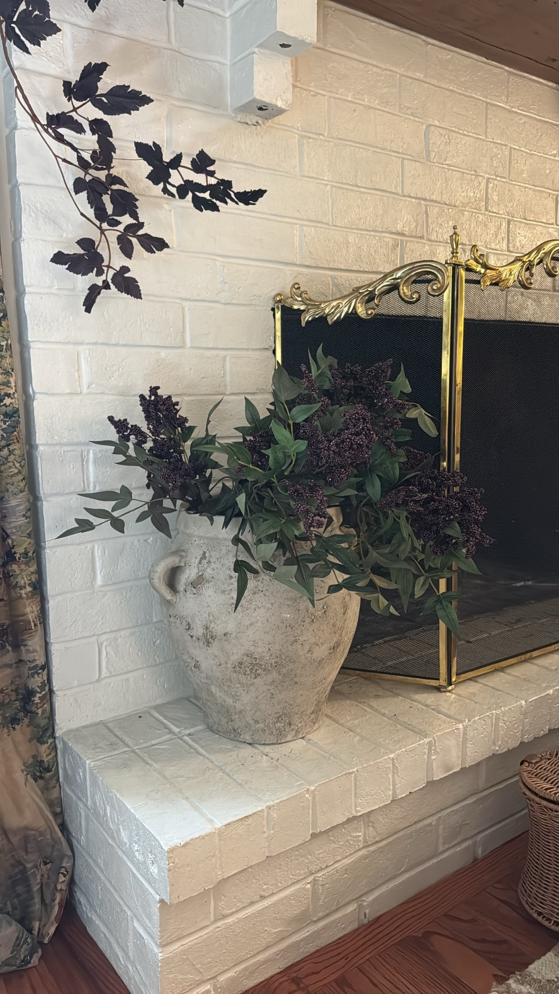 This gorgeous weathered large legume pot is back in stock. And, I’m starting to experiment with my mantel for the fall and I already know these artificial berry stems will be staying right here for the upcoming season. I’ll also be using some existing glass pumpkins so linking a couple of options.

#LTKSeasonal #LTKHome #LTKSaleAlert