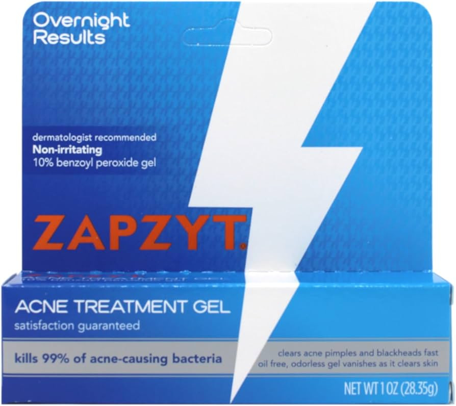 Zapzyt Maximum Strength 10% Benzoyl Peroxide Acne Treatment Gel 1 oz. | Amazon (US)