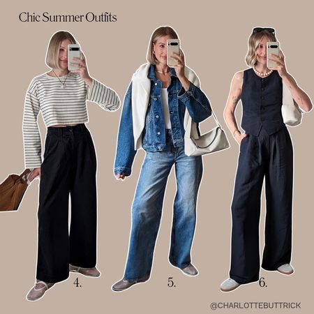 Chic summer outfits styling wide leg jeans and linen trousers and linen waistcoat set 🤍

#LTKSeasonal #LTKshoecrush #LTKeurope