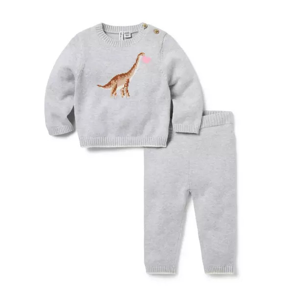 Baby Dinosaur Heart Matching Sweater Set | Janie and Jack