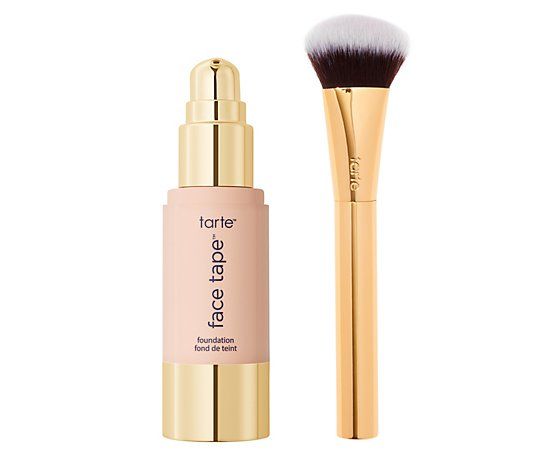 tarte Face Tape Full-Coverage Foundation with Brush - QVC.com | QVC