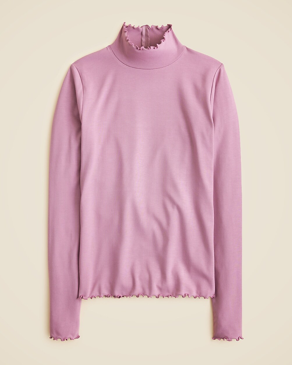 Refined rib lettuce-trim turtleneck | J. Crew US