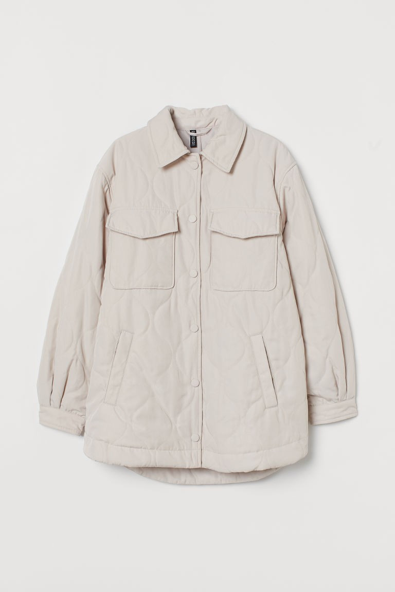 H & M - Quilted Jacket - Beige | H&M (US + CA)