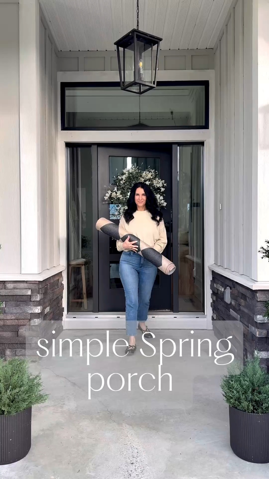 Simple symmetry on the front porch 
Spring ready! 
